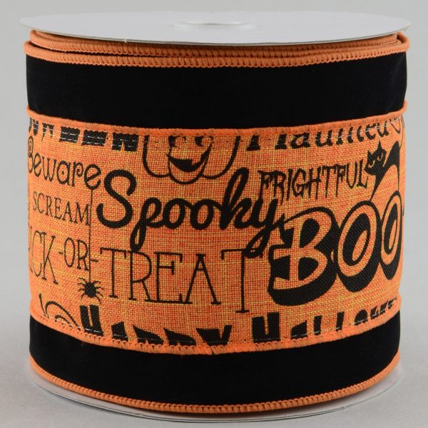 4  Velvet & Canvas Halloween Ribbon (10 Yards) on Sale