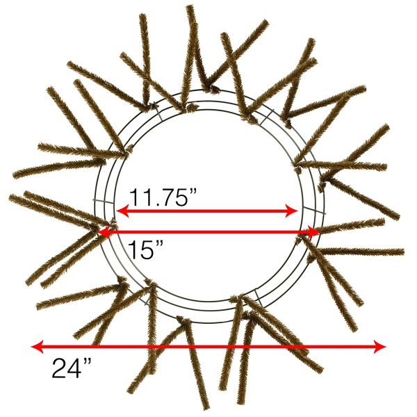 15-24  Tinsel Work Wreath Form: Chocolate Brown Online