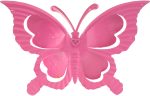 12  Tin Butterfly Hanger: Pink Supply