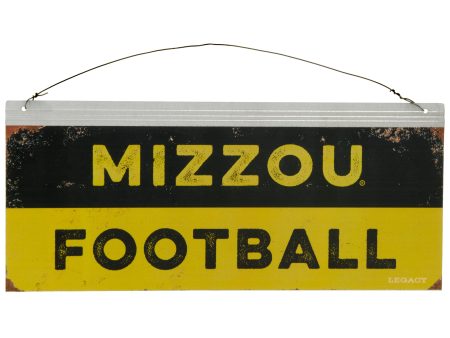 12x5 Collegiate Tin Sign: Missouri Mizzou Football For Sale