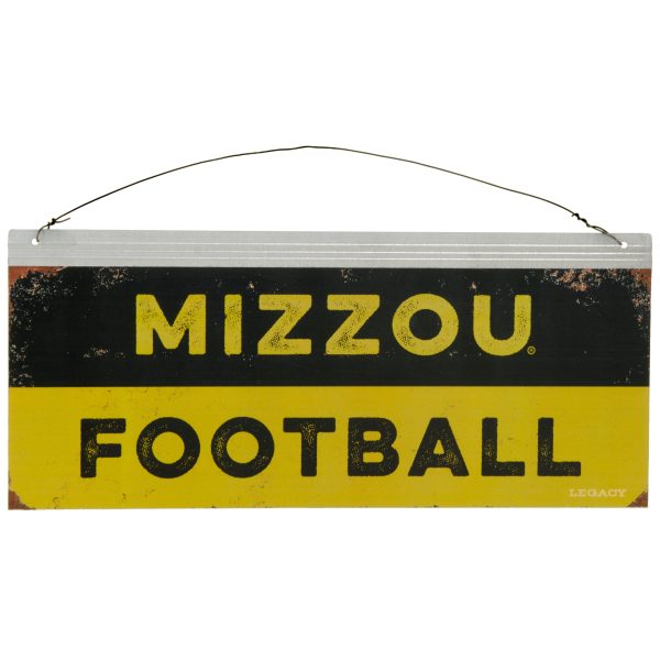 12x5 Collegiate Tin Sign: Missouri Mizzou Football For Sale