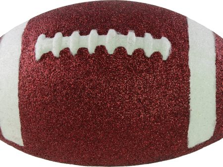 11  Football Accent: Metallic Glitter Maroon & White Online Sale