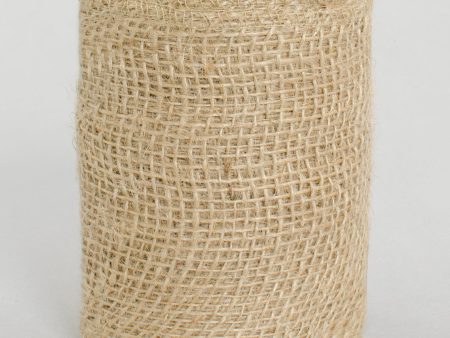 4  Loose Weave Burlap Fabric Ribbon: Natural (10 Yards) on Sale