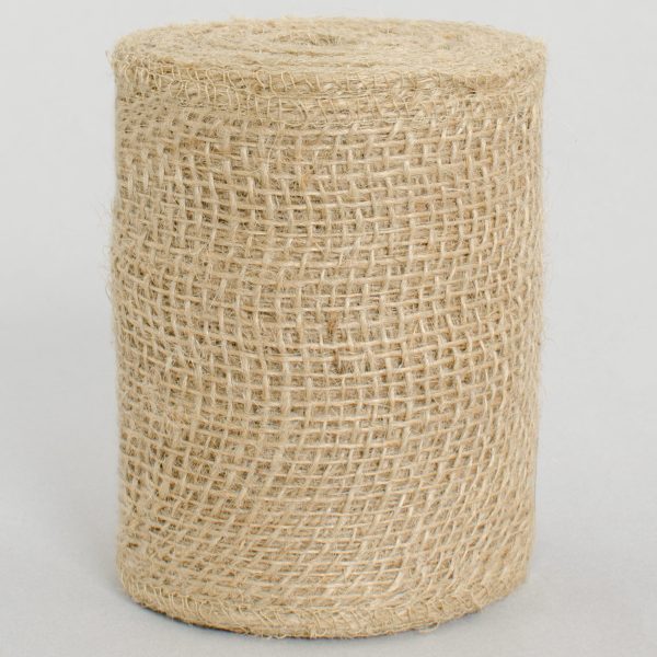 4  Loose Weave Burlap Fabric Ribbon: Natural (10 Yards) on Sale