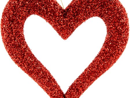 10  Glitter Foam Open Heart Decoration Online Hot Sale