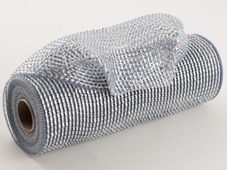 10  Poly Mesh Rolls: Deluxe Wide Platinum Silver Foil Online