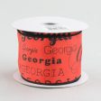 2.5  Georgia Print Ribbon: Red & Black (10 Yards) Fashion