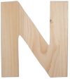 12  Natural Wood Letter: N on Sale