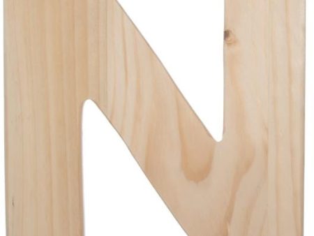 12  Natural Wood Letter: N on Sale