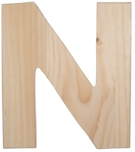 12  Natural Wood Letter: N on Sale