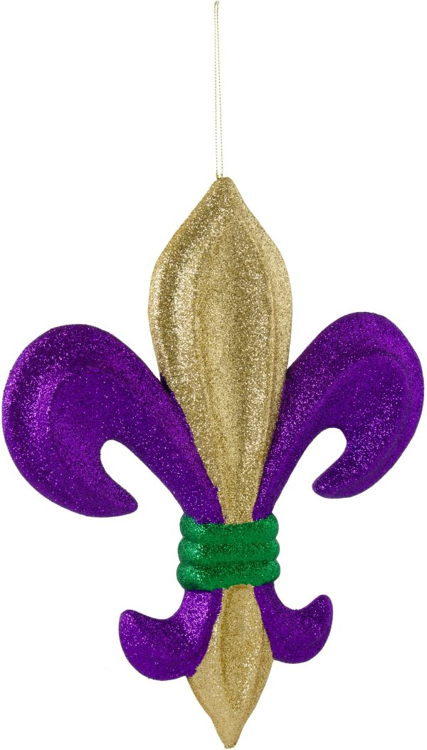 13  Metallic Glitter Fleur De Lis Decoration: Mardi Gras Online Sale