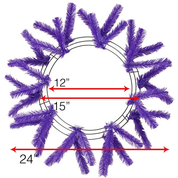 15-24  Work Wreath Form: Purple Hot on Sale