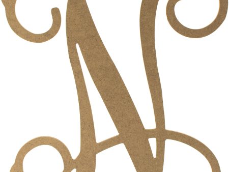 12  Wood Letter Vine Monogram: N Online