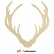 15  Decorative Wooden Deer Antler Silhouette: Natural For Discount