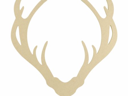 15  Decorative Wooden Deer Antler Silhouette: Natural For Discount