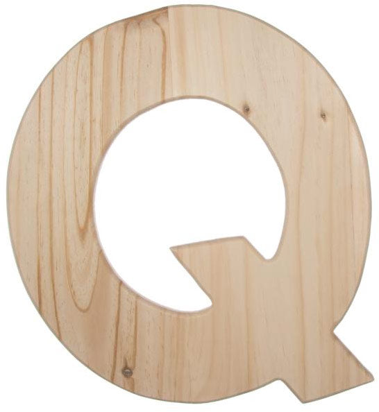 12  Natural Wood Letter: Q Online