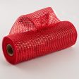 10  Poly Mesh Roll: Red with Deluxe Wide Red Foil Online Sale