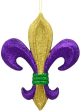 10  PGG Glitter Fleur de Lis Ornament Supply