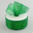 2.5  Poly Deco Mesh Ribbon: Metallic Emerald Green on Sale