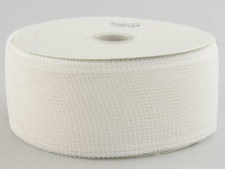 2.5  Poly Deco Mesh Ribbon: White Discount