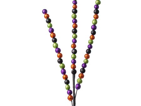 Beaded Glitter Ball Spray: Purple, Lime, Black, Orange (25 ) For Sale