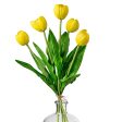 13  Realistic Touch Tulip Bouquet: Yellow (5) For Cheap