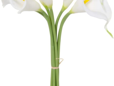 12  Calla Lily Flower Bunch (x7): White For Discount