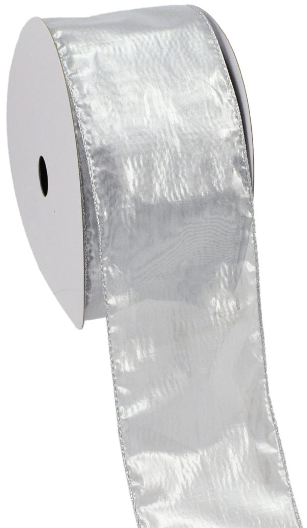 4  Silver Lamé Ribbon (50 Yards) Discount