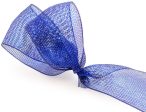 4  Poly Deco Mesh Ribbon: Metallic Navy Royal Online