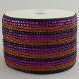 4  Poly Deco Mesh Ribbon: Deluxe Wide Foil Orange Black Purple Hot on Sale