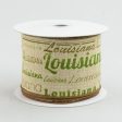 2.5  Canvas Louisiana Print Ribbon (10 yards) Discount