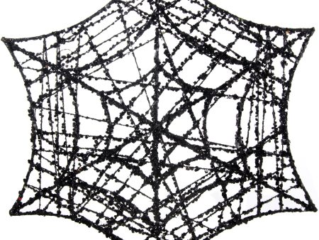 13  Glittered Spider Web: Black Cheap