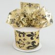 2.5  Gold Lamé Fleur De Lis Print Ribbon: Black & Gold (10 Yards) Sale