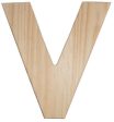 12  Natural Wood Letter: V For Cheap