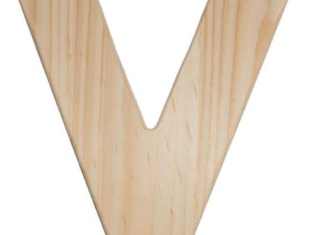 12  Natural Wood Letter: V For Cheap