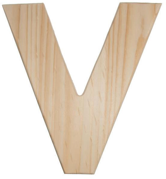 12  Natural Wood Letter: V For Cheap