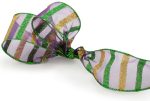 2.5  Sheer Glitter Stripe Mardi Gras Ribbon (10 Yards) Online