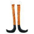 14  Satin Spider Web Witch Legs: Orange & Black on Sale