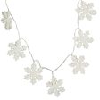 White Glitter Snowflake Light String: LED Hot on Sale