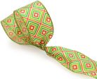 2.5  Glitter Diamond Ribbon: Tan, Red, Lime, Green (10 Yards) Online now