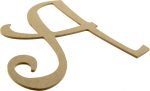 14  Decorative Wooden Curly Letter: A on Sale