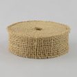 1.5  Burlap Ribbon: Natural (10 Yards) on Sale