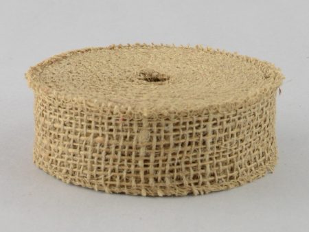 1.5  Burlap Ribbon: Natural (10 Yards) on Sale