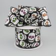 2.5  Crazy Halloween Skull Ribbon (10 Yards) Online Sale