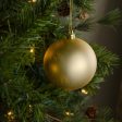 100MM Round Smooth Metallic Ball Ornament: Matte Gold For Sale