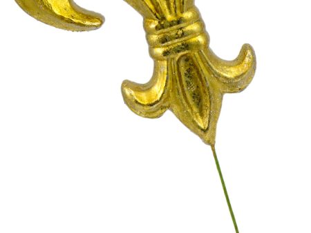 Gold Leaf Fleur De Lis Pick: 10  Online Sale