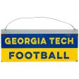 12x5 Collegiate Tin Sign: Georgia Tech Football Online Sale