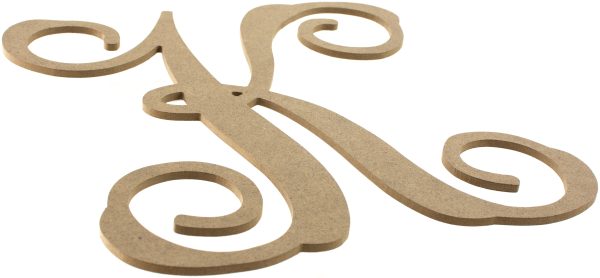 12  Wood Letter Vine Monogram: K Discount