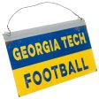 12x5 Collegiate Tin Sign: Georgia Tech Football Online Sale