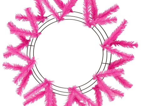 15-24  Work Wreath Form: Hot Pink Discount